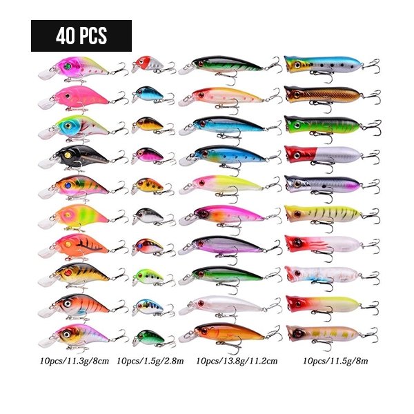 bass fishing lure bundles Fishing lure bundle kit #2 40 PCS